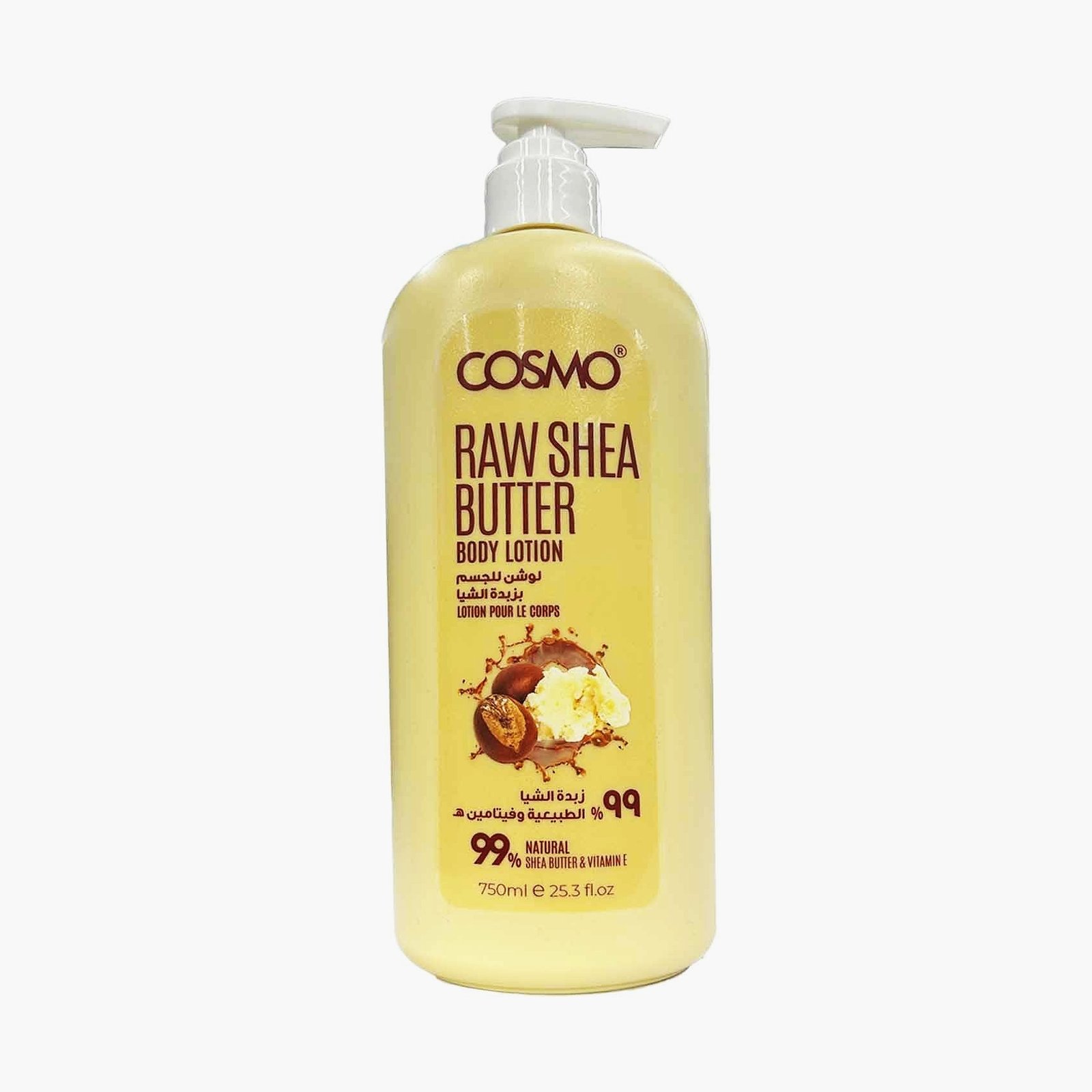 COSMO Raw Shea Butter Body Lotion 750ml كوزمو لوشن للجسم بزبدة الشيا