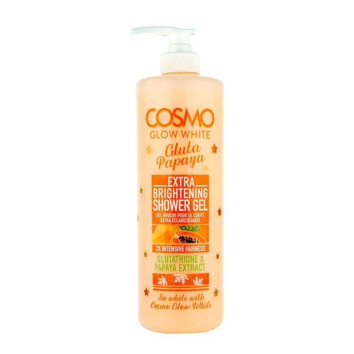 Cosmo Glow White Extra Brightening Shower Gel 1000Mlجل الاستحمام كوزمو جلو وايت لتفتيح البشرة